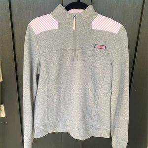 Vineyard Vines Shep Shirt—Grey and Pink—Size Medium